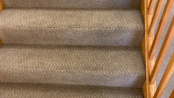 cleaned carpeted stairs