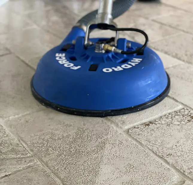 clearly visible difference between dirty and clean tiles