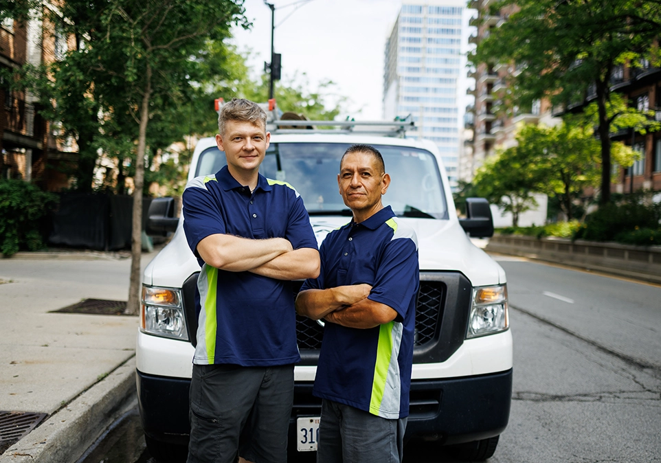 two carpet cleaners in Chicago by the truck