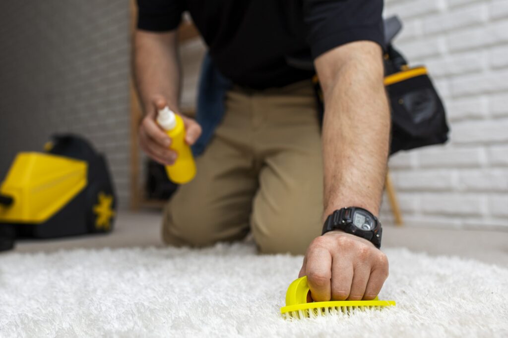 carpet cleaning close up