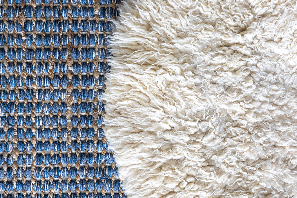 blue and white rugs